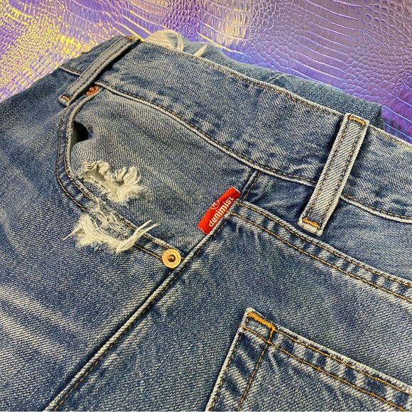 💕 DENIMIST Joni mid rise jeans size 27 distressed, ripped, high rise crop - Picture 12 of 16